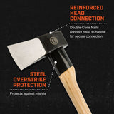 Crescent CWAXE5 5 lb Wood Chopping Axe with Grade A Hickory Handle and Steel Overstrike Protection - 2