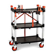 Crescent F3SCBL SITERUNNER 3 Shelf Folding Jobsite Cart