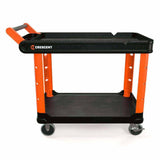 Crescent IUC2SCBM RAILWORKS 2 Shelf Industrial Utility Cart with 5" Hard Casters