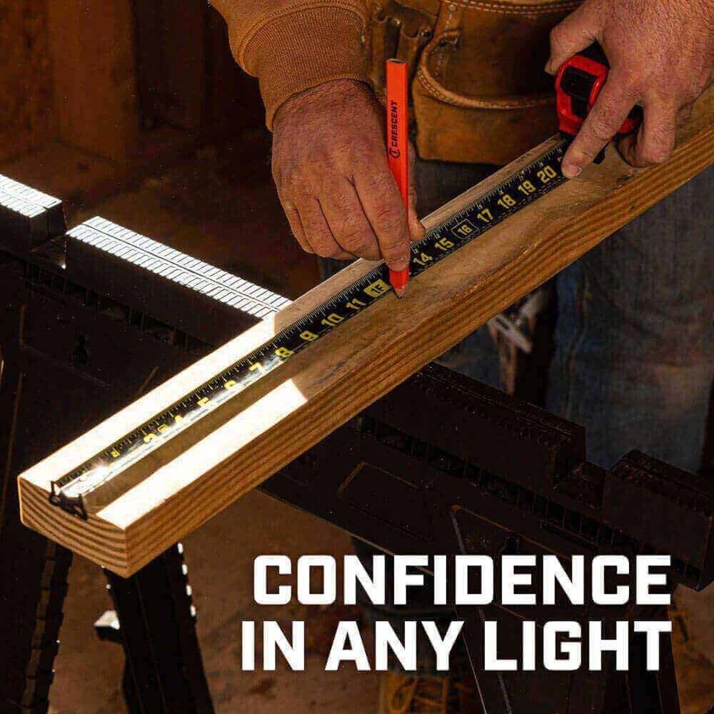 Crescent L1035CB-02 1-3/16" x 35' COUNTROLTOUCH NITE EYE Tape Measure - 7