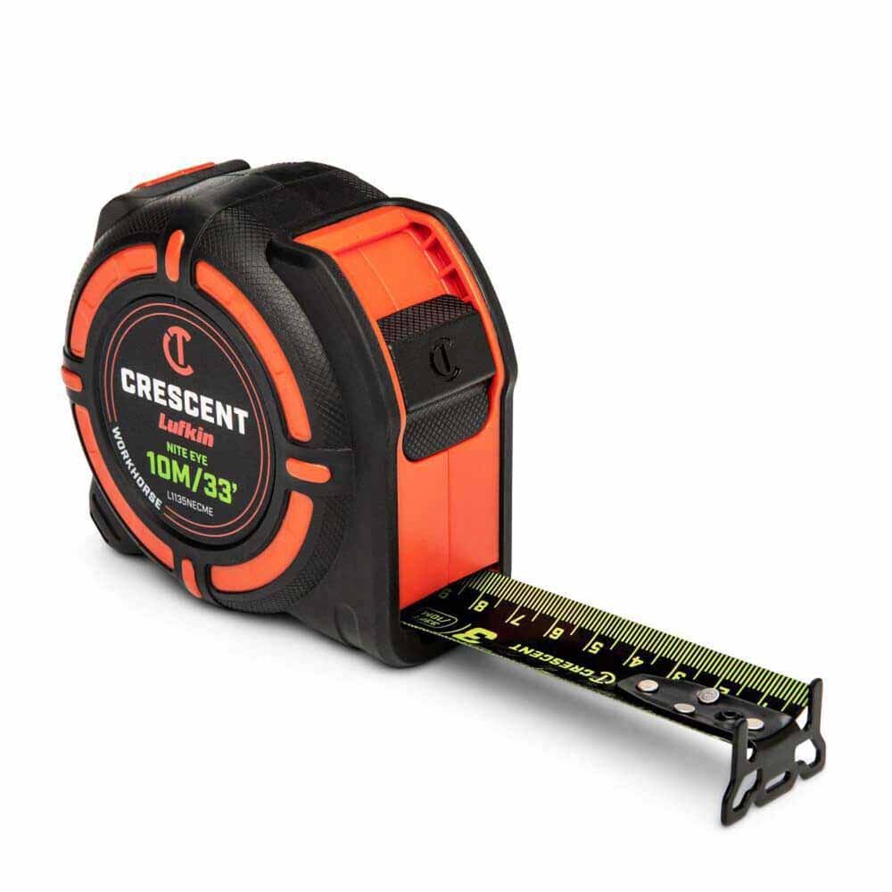 Crescent L1135NECME 1-1/4" x 25' WORKHORSE NITE EYE Magnetic Tape Measure - 2