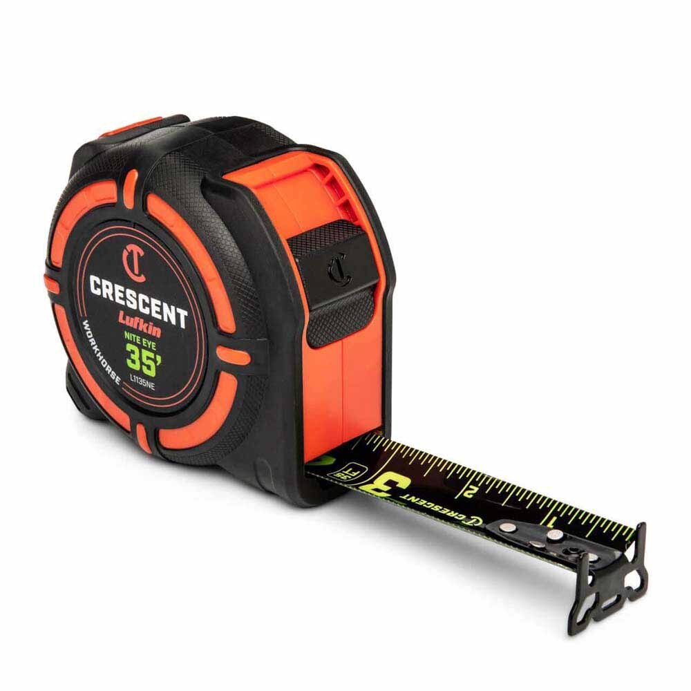 Crescent L1135NE 1-1/4" x 35' WORKHORSE NITE EYE Tape Measure - 2