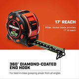 Crescent L1325B-02 1-1/4" x 25' SHOCKFORCE NITE EYE Tape Measure - 2