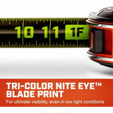 Crescent L1325B-02 1-1/4" x 25' SHOCKFORCE NITE EYE Tape Measure - 3