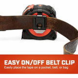 Crescent L1325B-02 1-1/4" x 25' SHOCKFORCE NITE EYE Tape Measure - 4