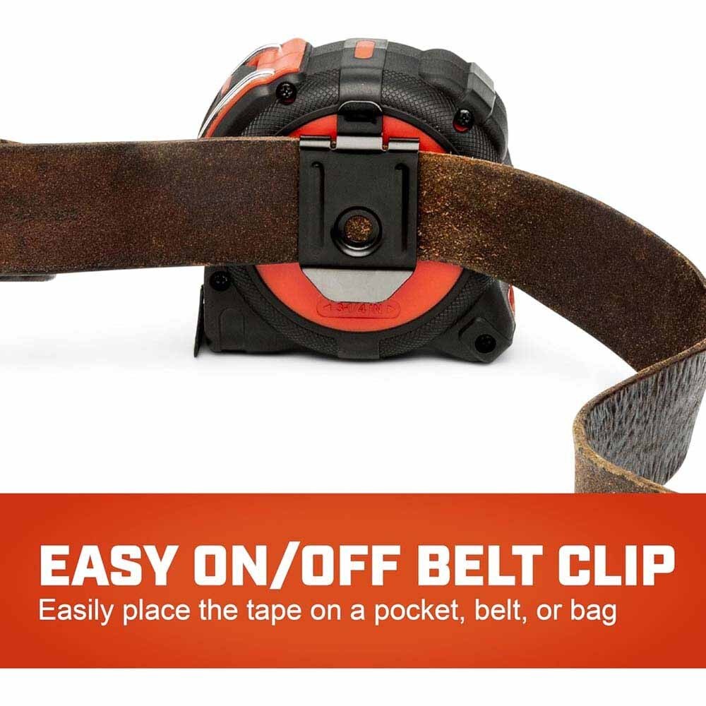 Crescent L1325B-02 1-1/4" x 25' SHOCKFORCE NITE EYE Tape Measure - 4