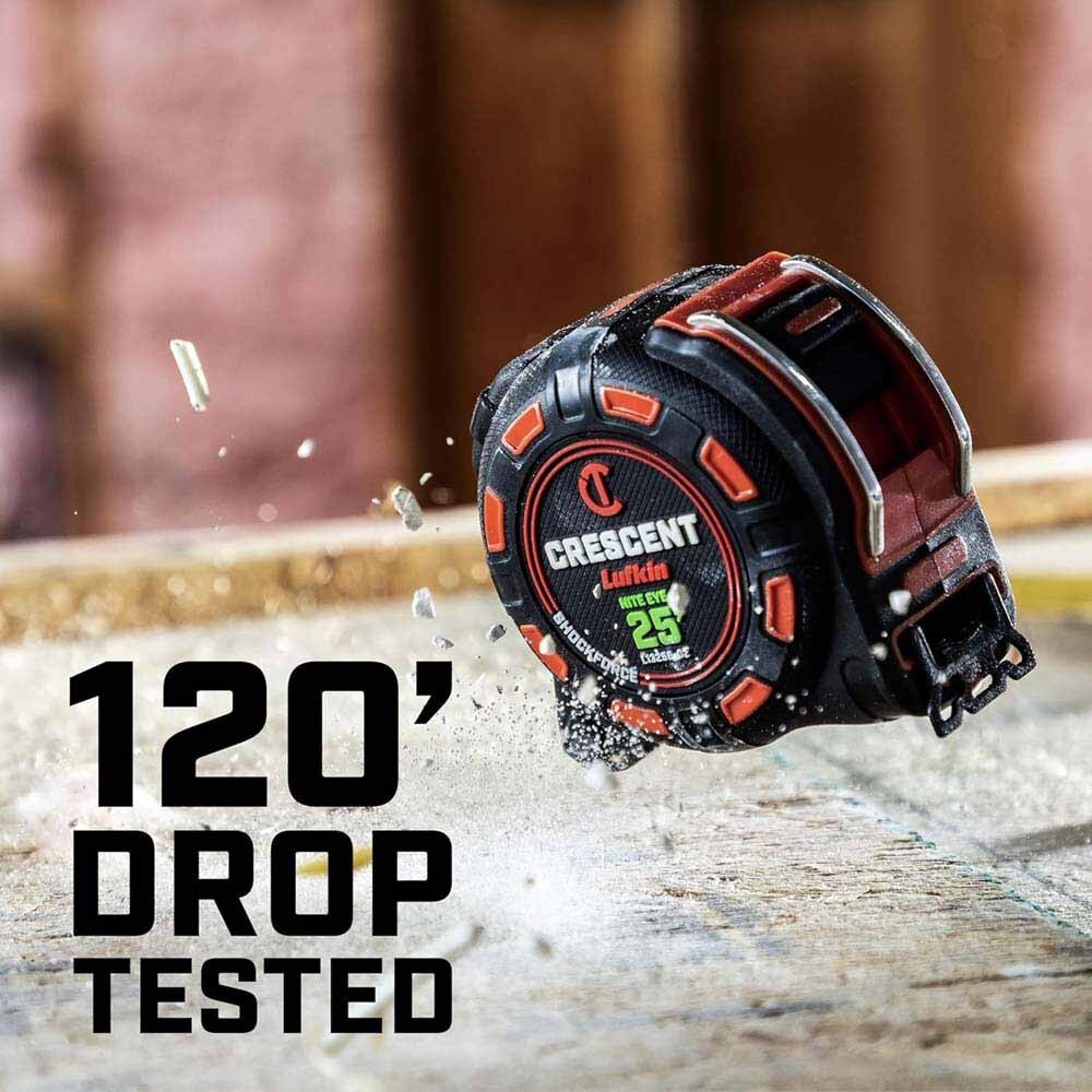 Crescent L1325B-02 1-1/4" x 25' SHOCKFORCE NITE EYE Tape Measure - 7