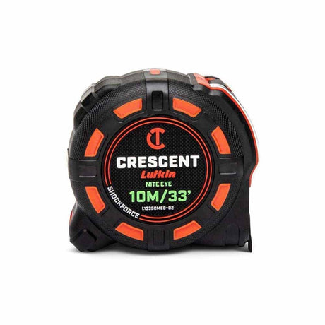 Crescent L1335CMEB-02 1-1/4" x 10 M/35' SHOCKFORCE NITE EYE Tape Measure