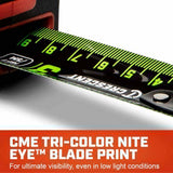Crescent L1335CMEB-02 1-1/4" x 10 M/35' SHOCKFORCE NITE EYE Tape Measure - 3