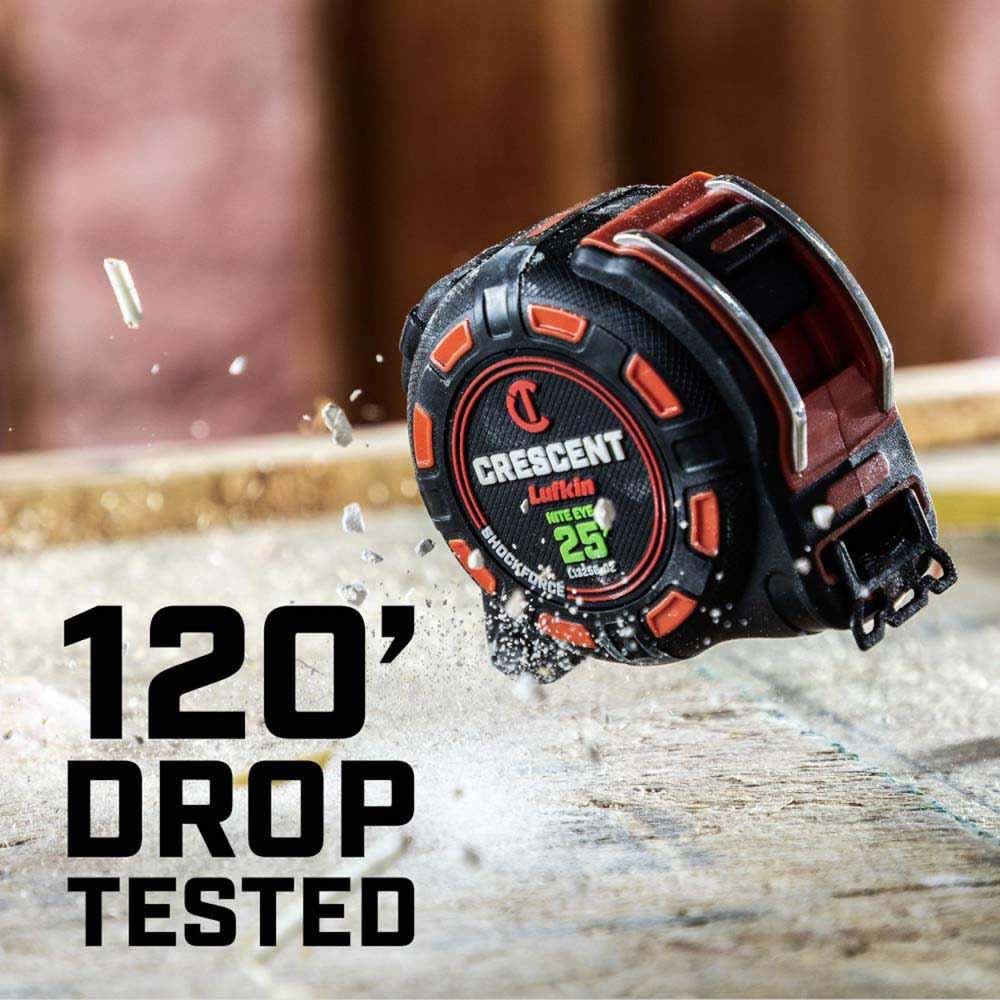 Crescent L1335CMEB-02 1-1/4" x 10 M/35' SHOCKFORCE NITE EYE Tape Measure - 7