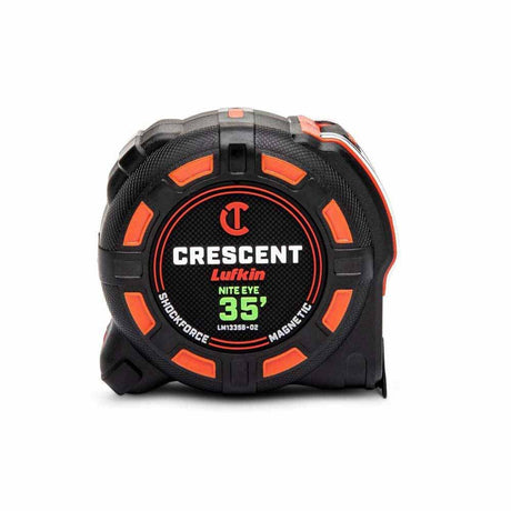 Crescent LM1335B-02 1-1/4" x 35' SHOCKFORCE NITE EYE Magnetic Tape Measure