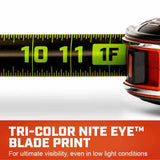 Crescent LM1335B-02 1-1/4" x 35' SHOCKFORCE NITE EYE Magnetic Tape Measure - 3