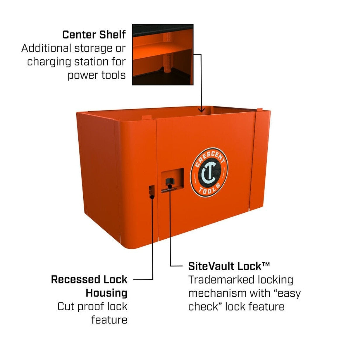 Crescent Tools IUC1DLCRM Single Door Lockable Storage Security Panel for RAILWORKS Cart Rawhide - 2