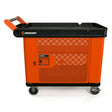 Crescent Tools IUC2SCBM-1DMPLR RAILWORKS 2 Shelf Industrial Utility Cart with 5" Casters and Mesh Single Door Lockable Storage