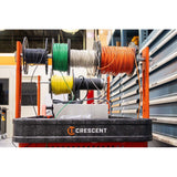 Crescent Tools IUC2SCBM-RCPR RAILWORKS 2 Shelf Utility Cart with 5" Casters and Wire Spool Holder - 6
