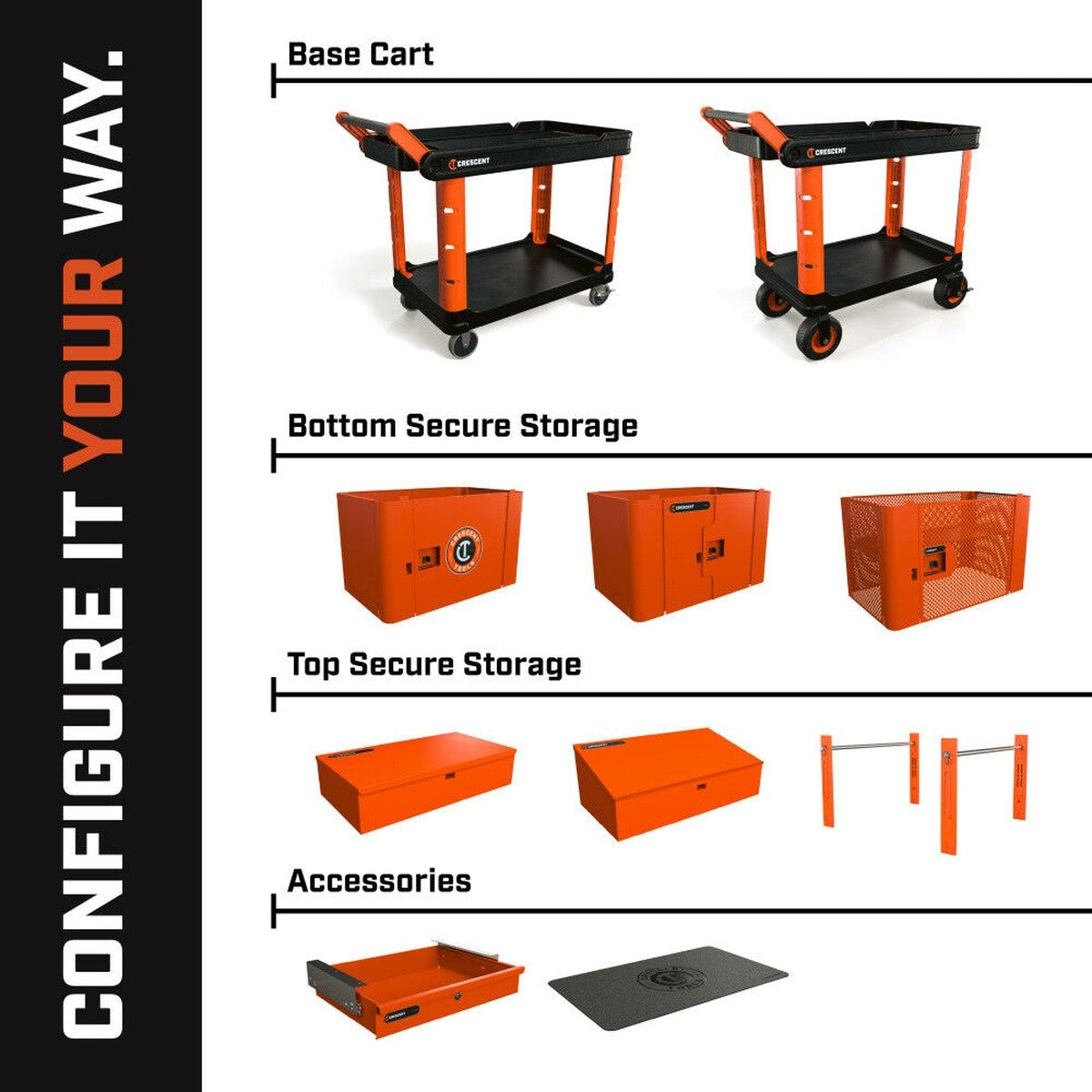 Crescent Tools IUCFWLCRM RAILWORKS Lockable Flat Top Workstation Rawhide - 3