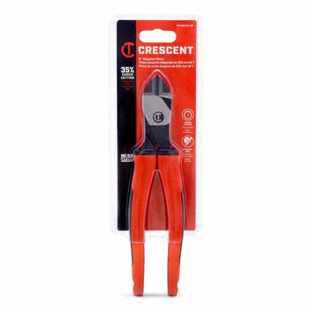 Crescent Z5428CGR-06 8" Z2 Diagonal Cutting Plier with Cushion Grip Rawhide Handle - 3