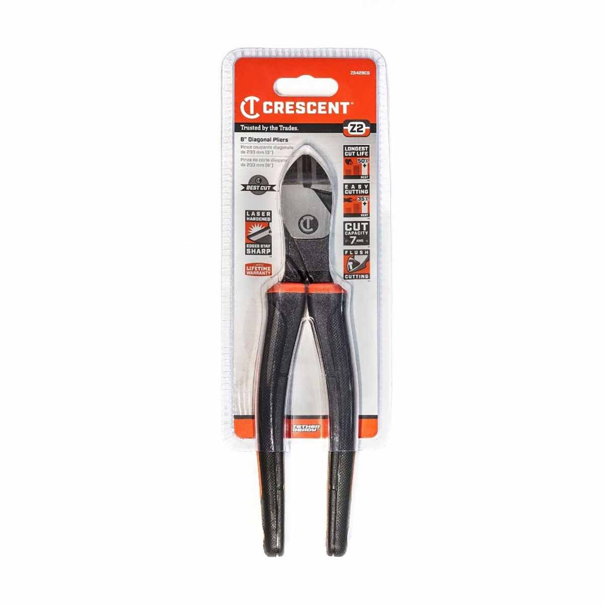 Crescent Z5428CG 8" Z2 Dual Material Diagonal Cutting Pliers - 5