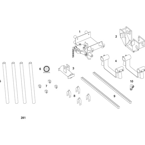 Current Tools 281-3 Ram positioning unit for 281 Bending Table