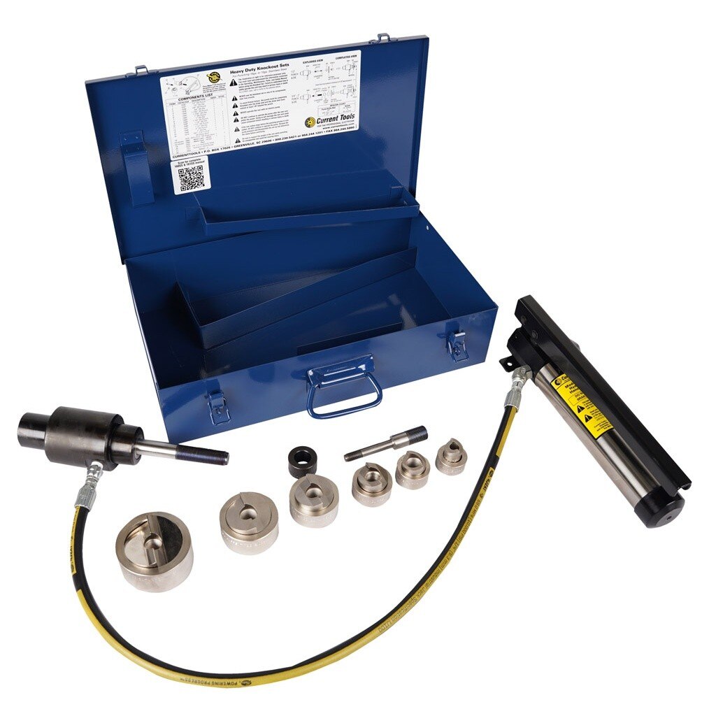 Current Tools 161SS 1/2" to 2" Hydraulic Knockout Set for Stainless Steel