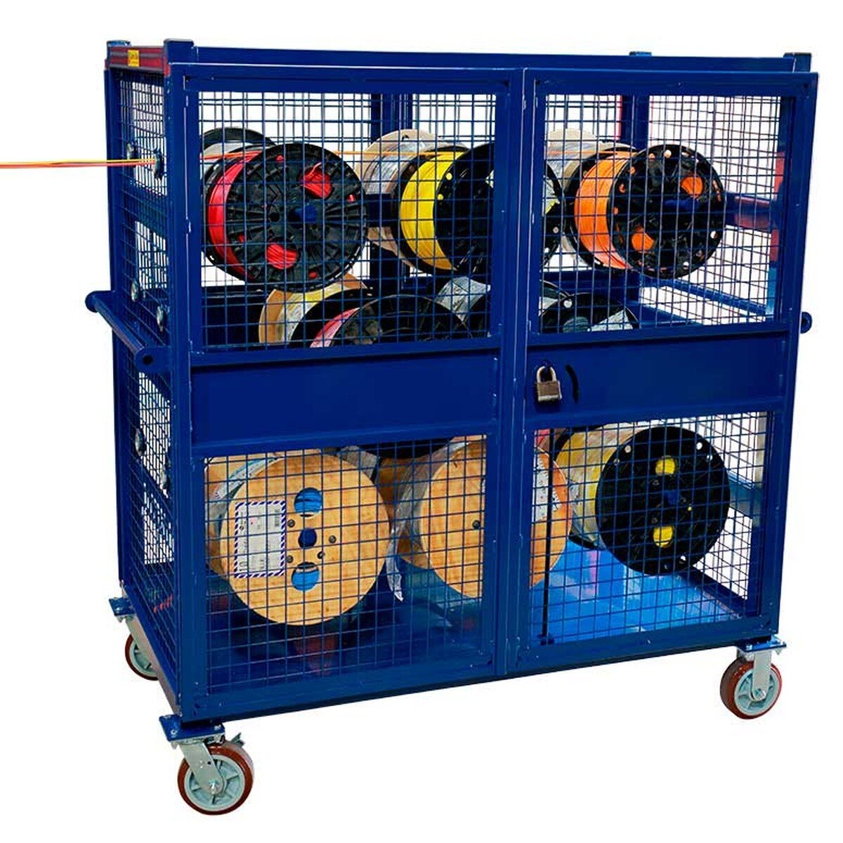 Current Tools 556 Lockable Reel Cage for Storing Dispensing and Transporting up to 16 Wire Reels - 2