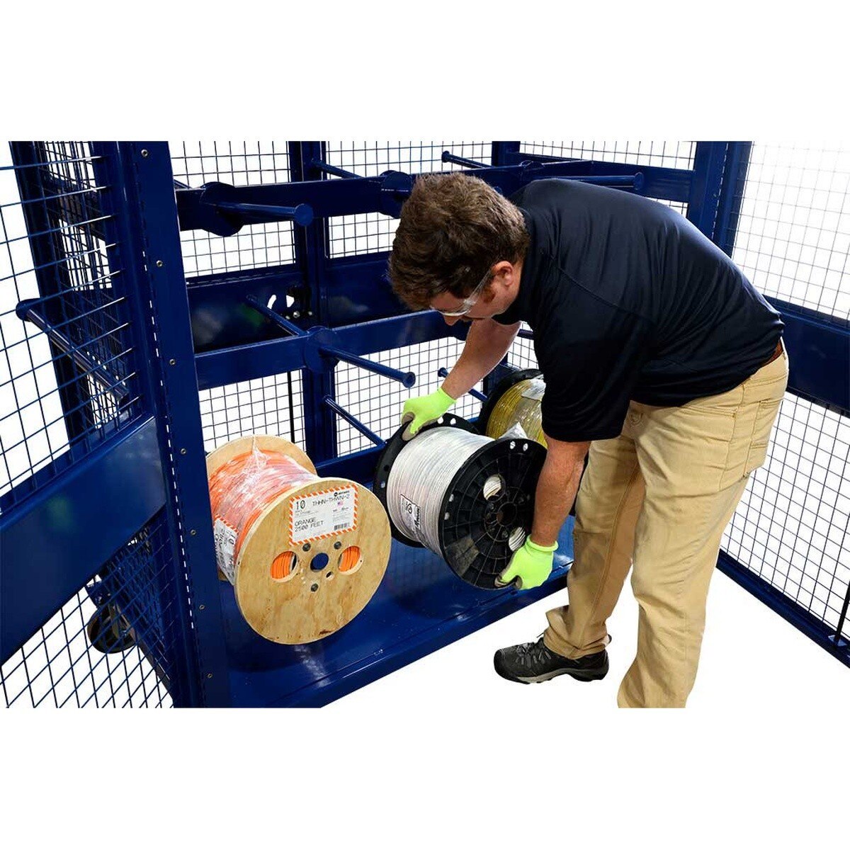 Current Tools 556 Lockable Reel Cage for Storing Dispensing and Transporting up to 16 Wire Reels - 3