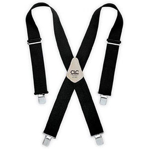 Custom Leather Craft 110BLK Black Heavy Duty Work Suspenders