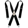 Custom Leather Craft 110BLK Black Heavy Duty Work Suspenders