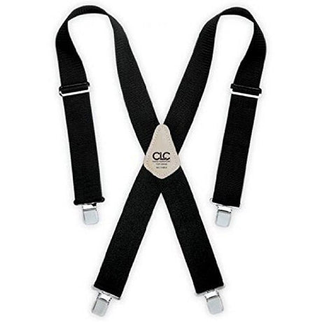 Custom Leather Craft 110BLK Black Heavy Duty Work Suspenders