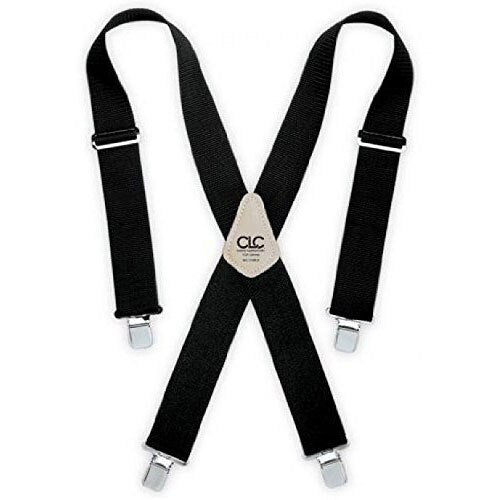 Custom Leather Craft 110BLK Black Heavy Duty Work Suspenders
