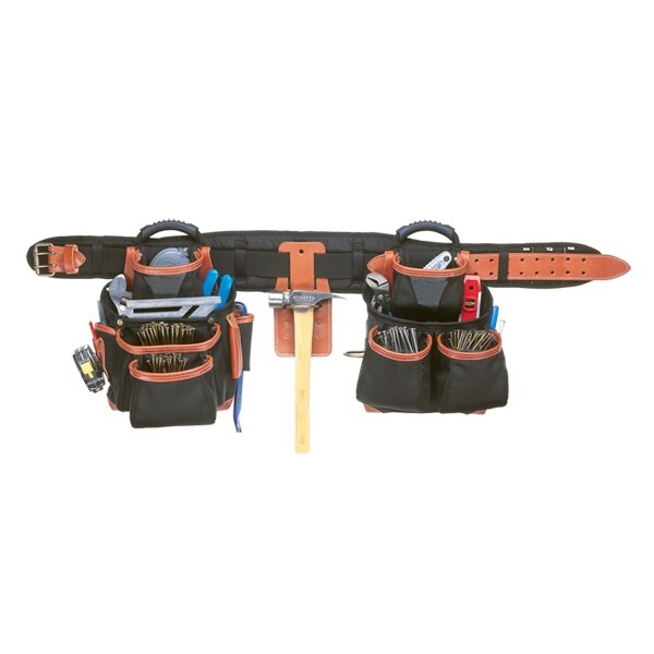 Custom Leather Craft 51452 27 Pocket - 4 Piece Top-Of-The-Line Pro-Framer'S Combo System