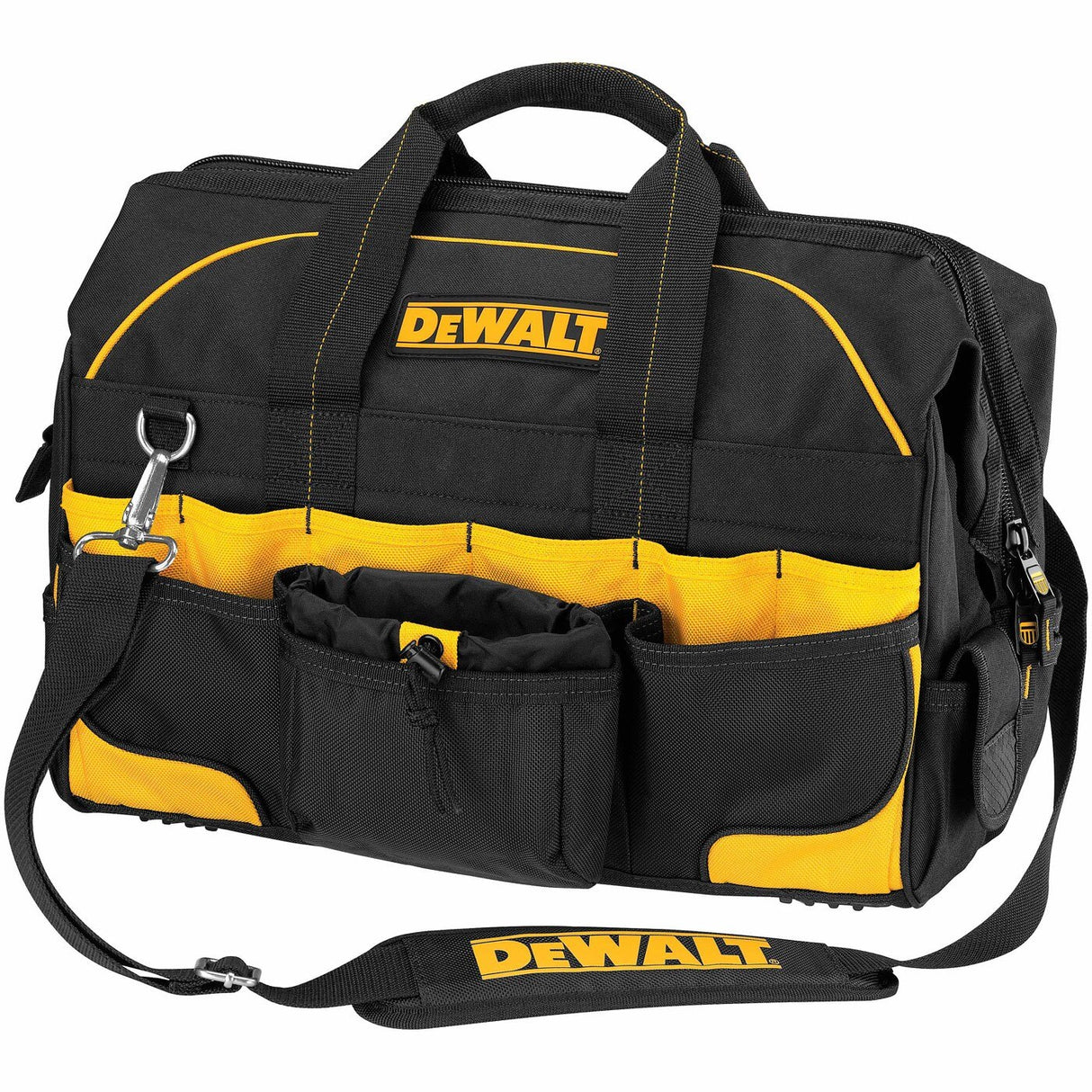 Custom Leather DG5553 18" Pro Contractors Closed Tool Bag with Zipper and Shoulder Strap