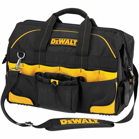 Custom Leather DG5553 18" Pro Contractors Closed Tool Bag with Zipper and Shoulder Strap