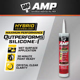 DAP 802-00763 9 oz Crystal Clear Kitchen and Bathroom Modified Polymer Sealant - 2