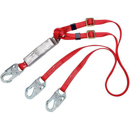 DBI Sala 1342250 Pack Adjustable 100% Tie-Off Shock Absorbing Lanyard, 6'