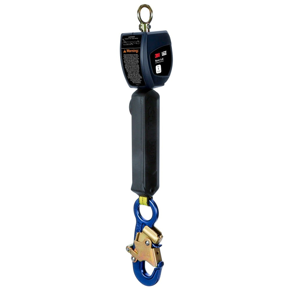 DBI Sala 3100517 Nano-Lok Personal Self Retracting Lifeline, Web Aluminum Snap Hook, 6', Class 1, ANSI