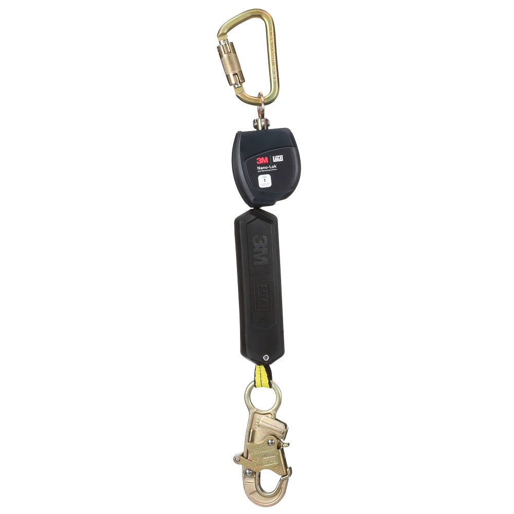 DBI Sala 3100520 Nano-Lok Personal Self-Retracting Lifeline with Anchor Hook, Web Steel Snap Hook, 6', Class 1, ANSI - 2