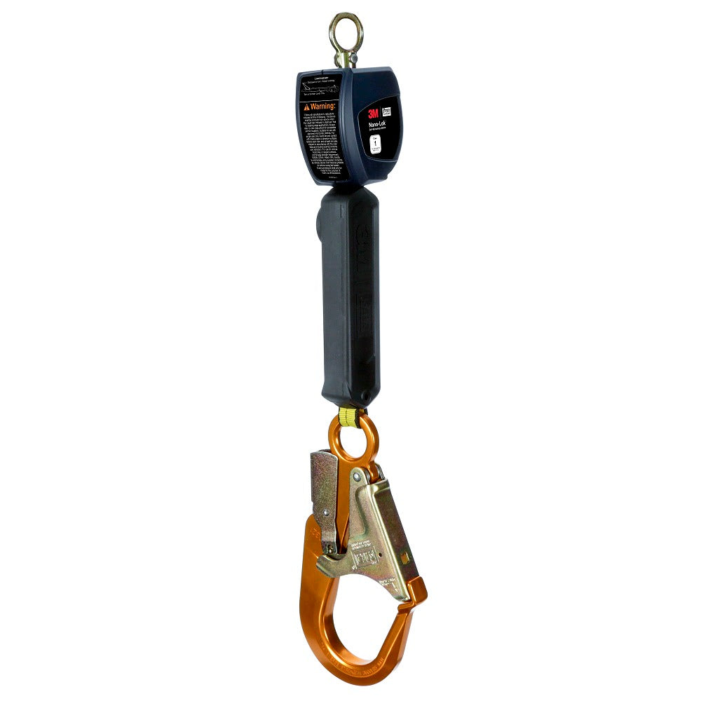 DBI Sala 3100536 Nano-Lok Personal Self Retracting Lifeline, Web Aluminum Rebar Hook, 6', Class 1, ANSI