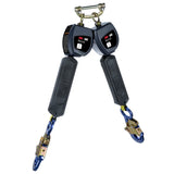 DBI Sala 3100547 Nano-Lok Personal Twin-Leg Self Retracting Lifeline, Web Swivel Snap Hook, 6', Class 1, ANSI