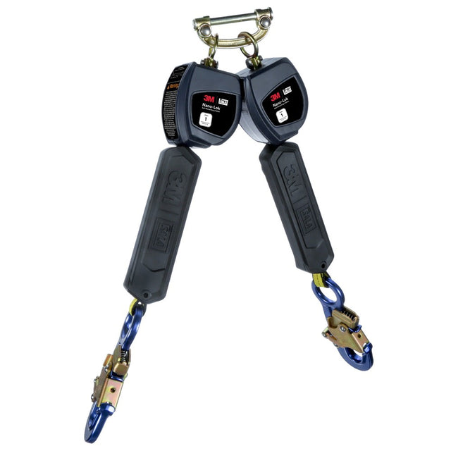 DBI Sala 3100547 Nano-Lok Personal Twin-Leg Self Retracting Lifeline, Web Swivel Snap Hook, 6', Class 1, ANSI