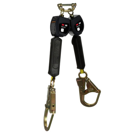 DBI Sala 3100551 Nano-Lok Personal Twin-Leg Self Retracting Lifeline, Web Steel Rebar Hook, 6', Class 1, ANSI