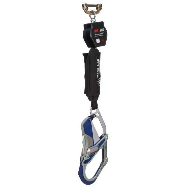 DBI Sala 3100564 Nano-Lok Hot Work Self-Retracting Lifeline with Quick Connect, Web, Comfort Grip Hook, 6'