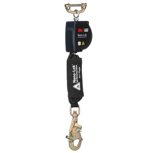 DBI Sala 3100574 Nano-Lok Arc Flash Self-Retracting Lifeline with Quick Connect, Web, Swivel Snap Hook, 8'