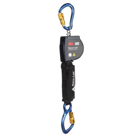 DBI Sala 3100581 Nano-Lok Twin-Leg Arc Flash Self-Retracting Lifeline, Web, Aluminum rebar Lock hooks, 8'