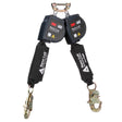 DBI Sala 3100582 Nano-Lok Twin-Leg Arc Flash Self-Retracting Lifeline with Quick Connect, Web, Steel Snap Hooks, 8'