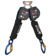 DBI Sala 3100586 Nano-Lok Twin-Leg Arc Flash Self-Retracting Lifeline with Quick Connect, Web, Aluminum Carabiners, 8'