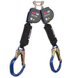 DBI Sala 3100588 Nano-Lok Twin-Leg Arc Flash Self-Retracting Lifeline Quick Connect, Web, Aluminum Rebar Lock Hooks, 8'