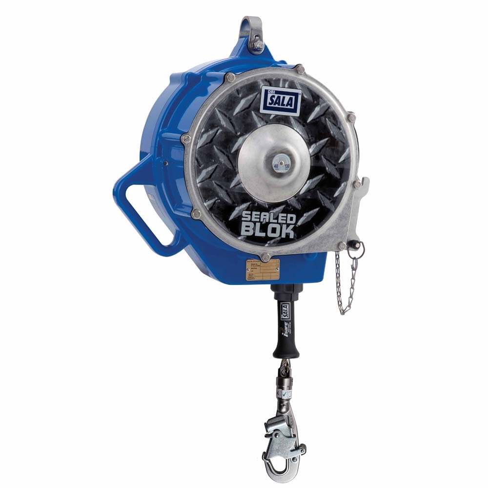 DBI Sala 3400171 Sealed-Blok 3-Way Retrieval Self-Retracting Lifeline with Bracket, Stainless Steel Cable,130 '. OSHA