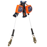 DBI Sala 3500279 Nano-Lok Edge Twin-Leg Personal Self Retracting Lifeline, Cable, Steel Snap Hook, 8 ft, Class 2, ANSI - 2