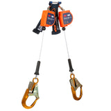 DBI Sala 3500280 Nano-Lok Edge Twin-Leg Personal Self Retracting Lifeline, Cable, Aluminum Rebar Hook, 8 ft, Class 2, ANSI - 2